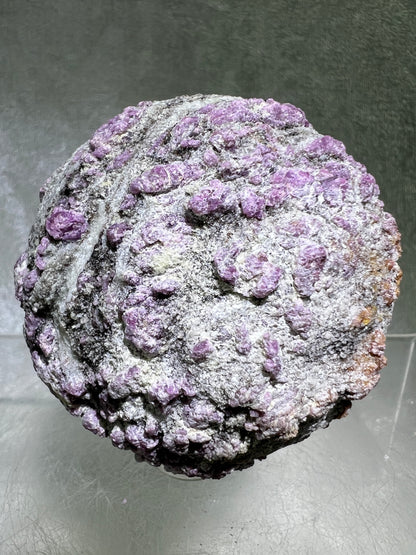 Plum Blossom Tourmaline Raw Sphere. 64mm. Very Unique and Eye Catching. One Of A Kind Display Sphere.