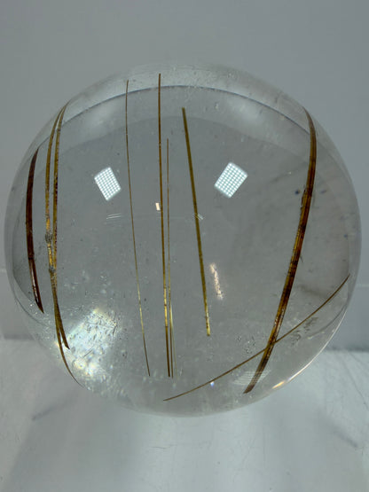 Rutile Quartz Sphere. 55mm. High Quality Golden Rutilated Quartz. Stunning Display Sphere