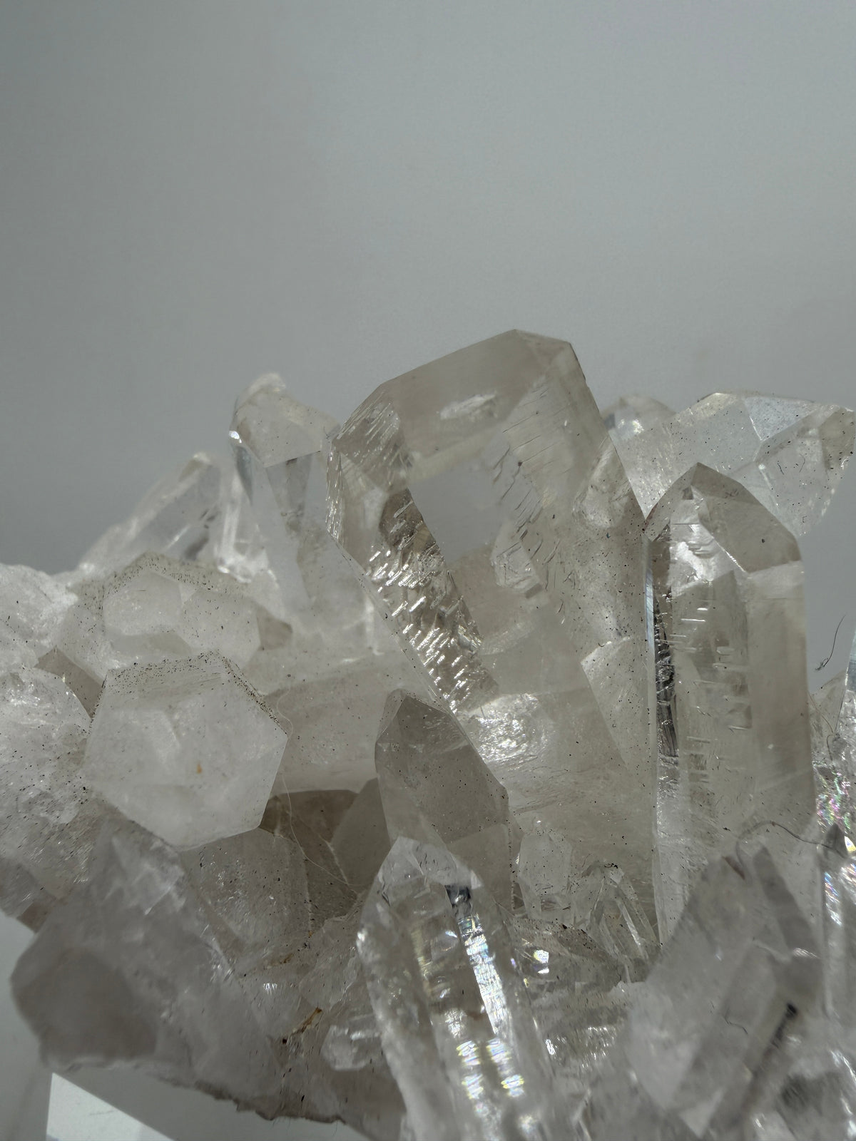 Clear Quartz And Beryl Cluster. Stunning Goshenite Specimen From Brazil. Rare High Quality Display Crystal