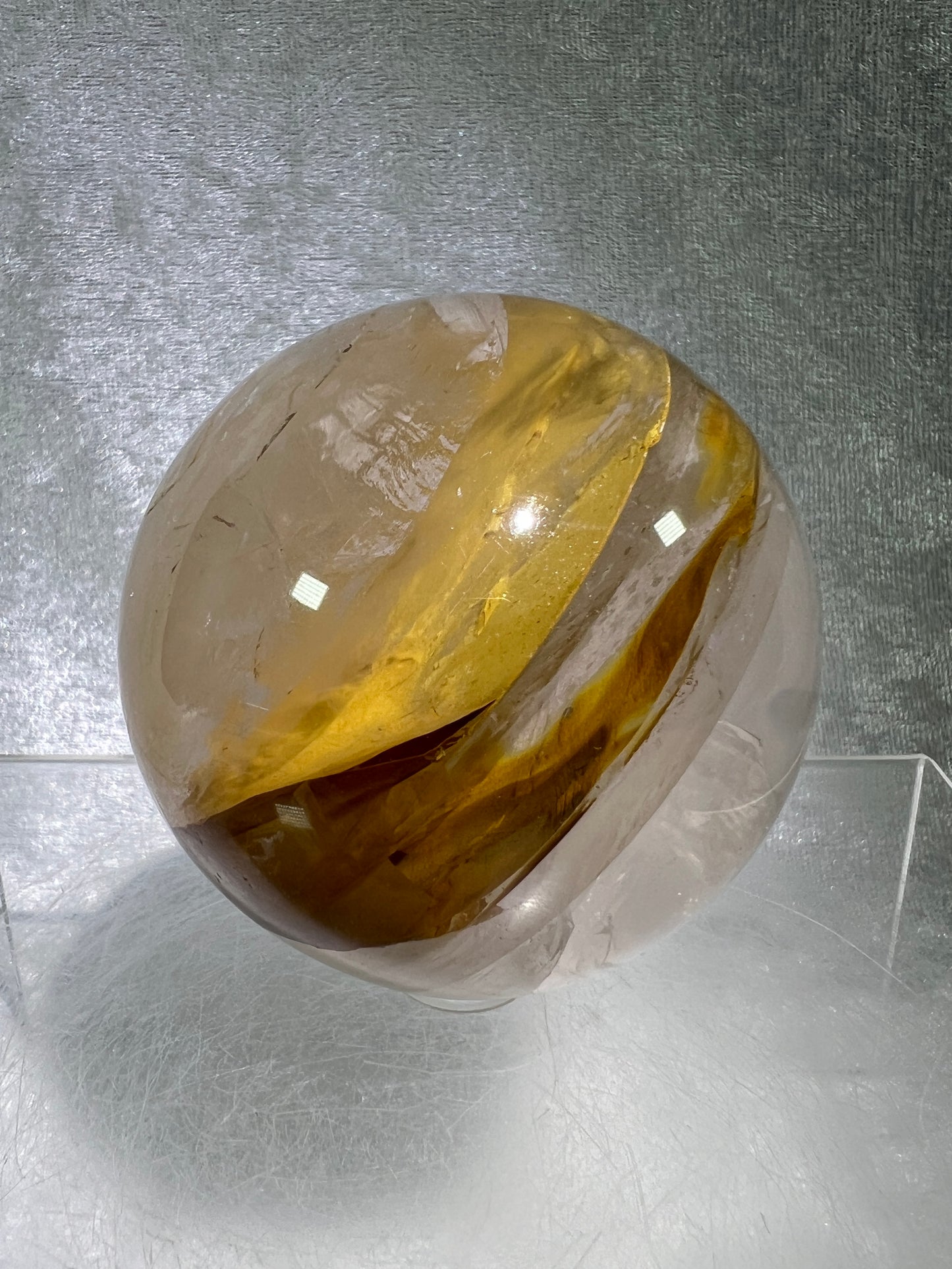 Golden Healer Sphere. 68mm. Incredible Rare Asterisms. High Quality Star Quartz Sphere From Madagascar.