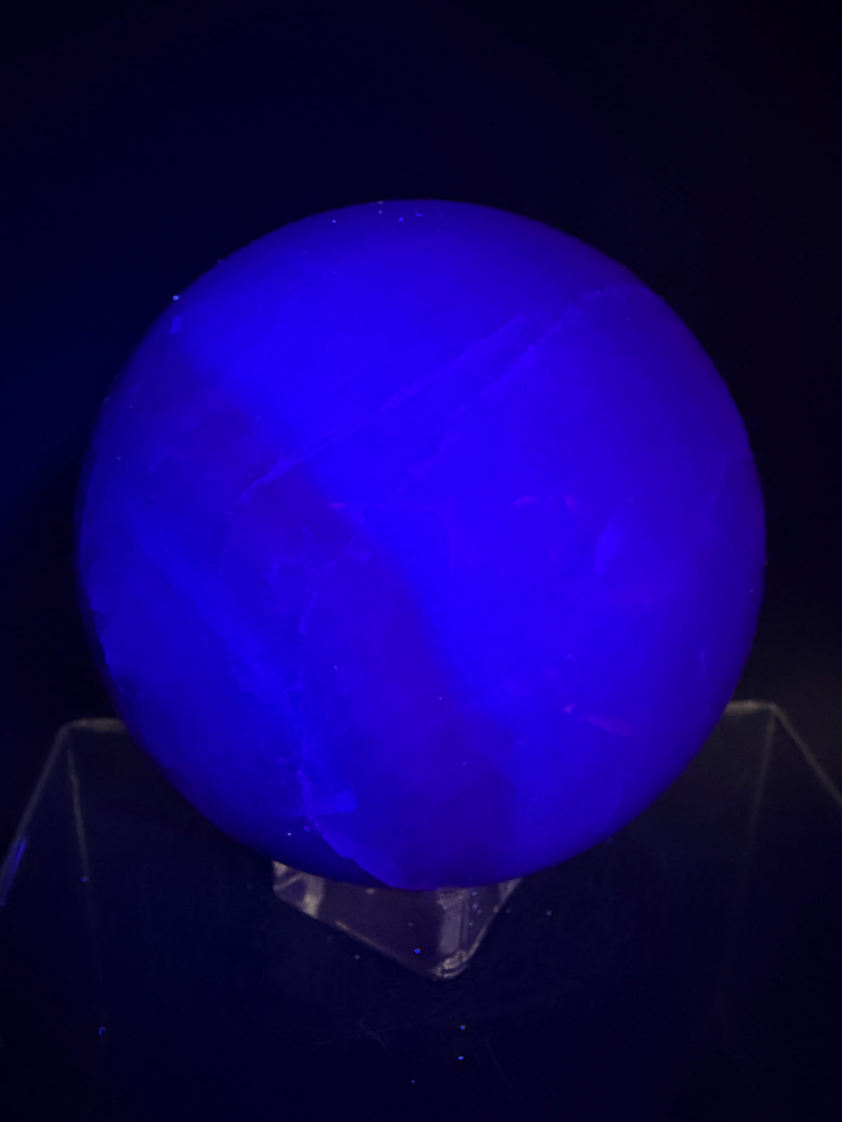 Purple Fluorite Sphere. 71mm. Stunning Purple Fluorite With Rainbows. Amazing Rare Color Display Sphere.