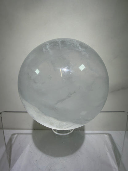 Clear Fluorite Sphere. 60mm. Very Rare Fluorite Display Crystal. High Quality Fluorite From China.