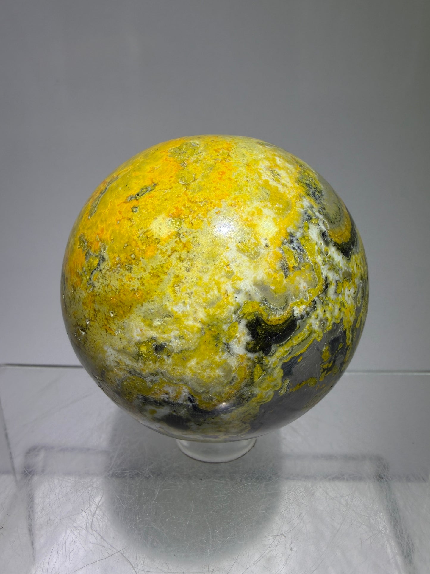 Bumble Bee Jasper Sphere. 54mm. Amazing Colors And Patterns. Gorgeous Rare Crystal.