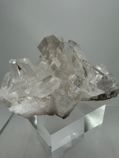 Clear Quartz And Beryl Cluster. Stunning Goshenite Specimen From Brazil. Rare High Quality Display Crystal