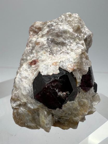 Andradite Garnet Specimen. Gorgeous Red Garnet In Matrix From Karibib, Namibia. Rare African Display Crystal.