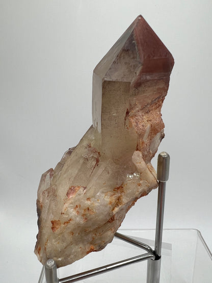 Red Hematoid Quartz. Amazing Quartz Specimen With Rare Phantoms. Gorgeous Quartz From Zimbabwe.