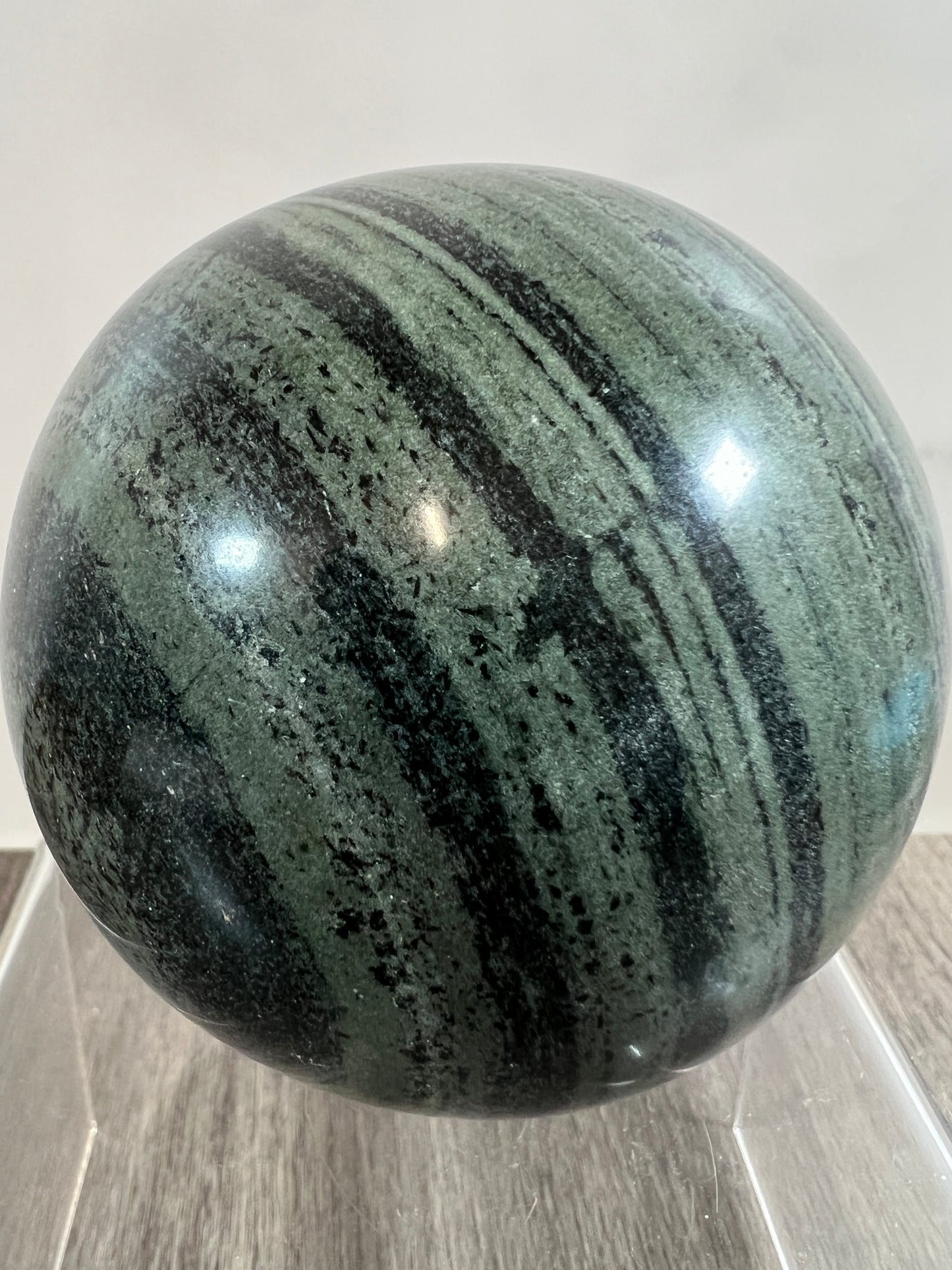 Green Zebra Jasper Sphere. 80mm. Large Display Sphere From Madagascar. Gorgeous High Quality Rare Crystal