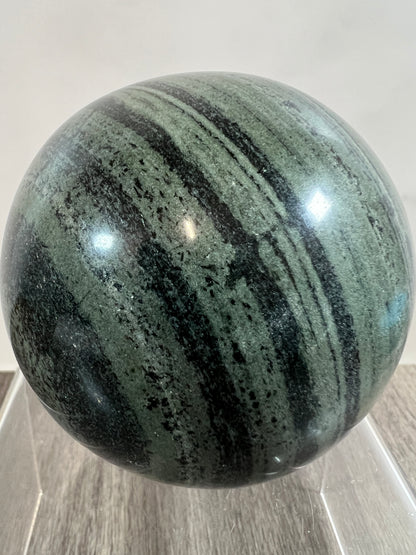 Green Zebra Jasper Sphere. 80mm. Large Display Sphere From Madagascar. Gorgeous High Quality Rare Crystal