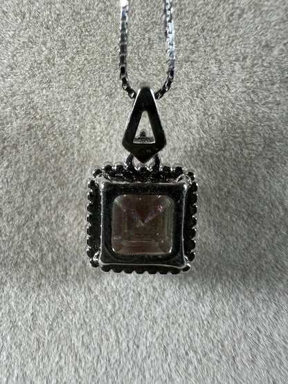Mystic Topaz Crystal Pendant. S925 Silver Setting And Necklace. Gorgeous Mystic Topaz Gemstone.