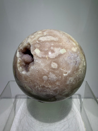 Pink Amethyst Crystal Sphere. 75mm. Gorgeous Druzy Amethyst And Flower Agate Sphere. Amazing Display Crystal.