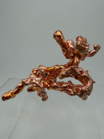 Copper Specimen From Michigan. Sculptured Copper Art Collectors Piece. One Of A Kind Display
