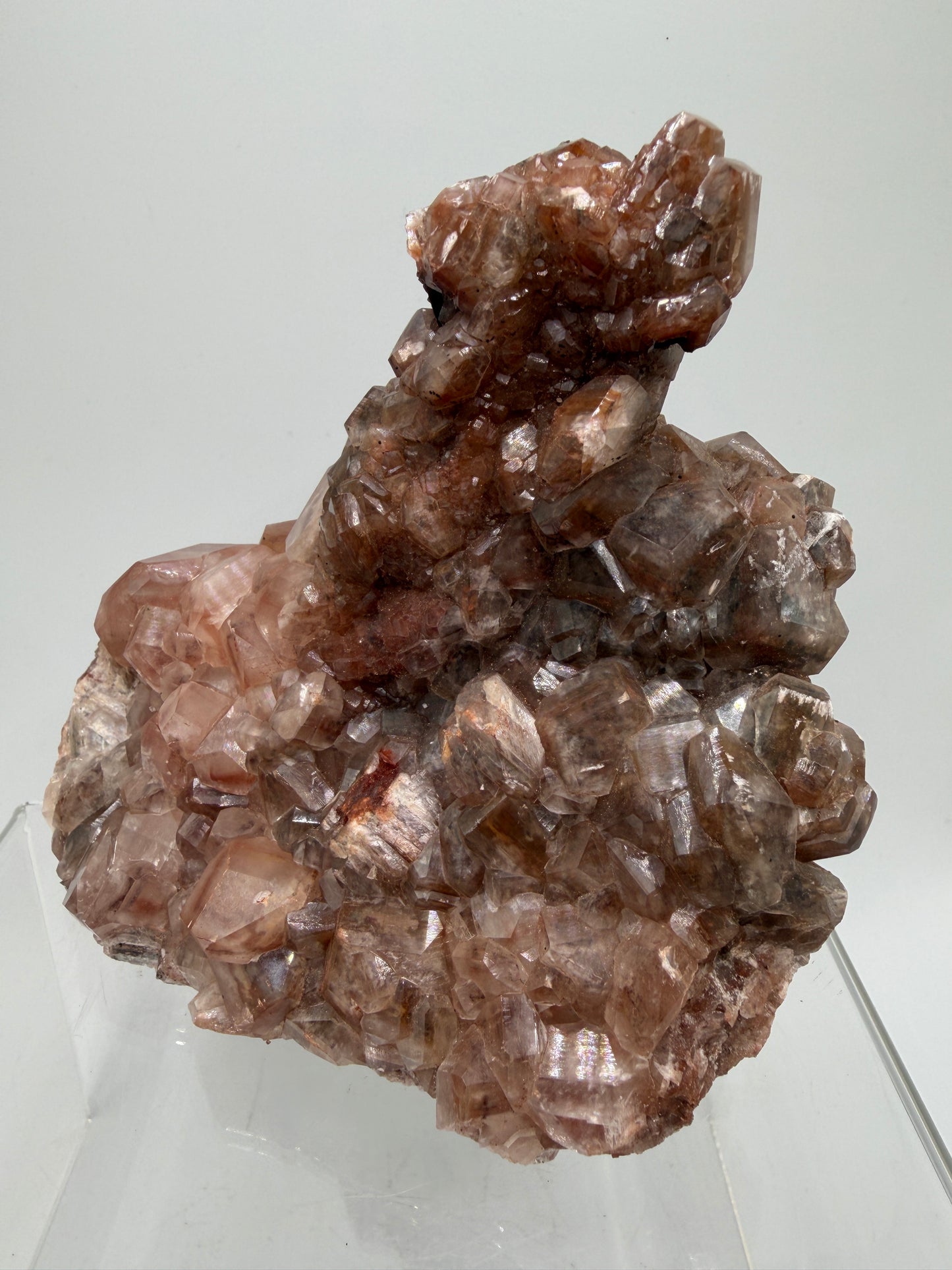 Chocolate Calcite Specimen. Very High Quality Cubic Hematite Calcite Cluster. Stunning Crystal Display Specimen