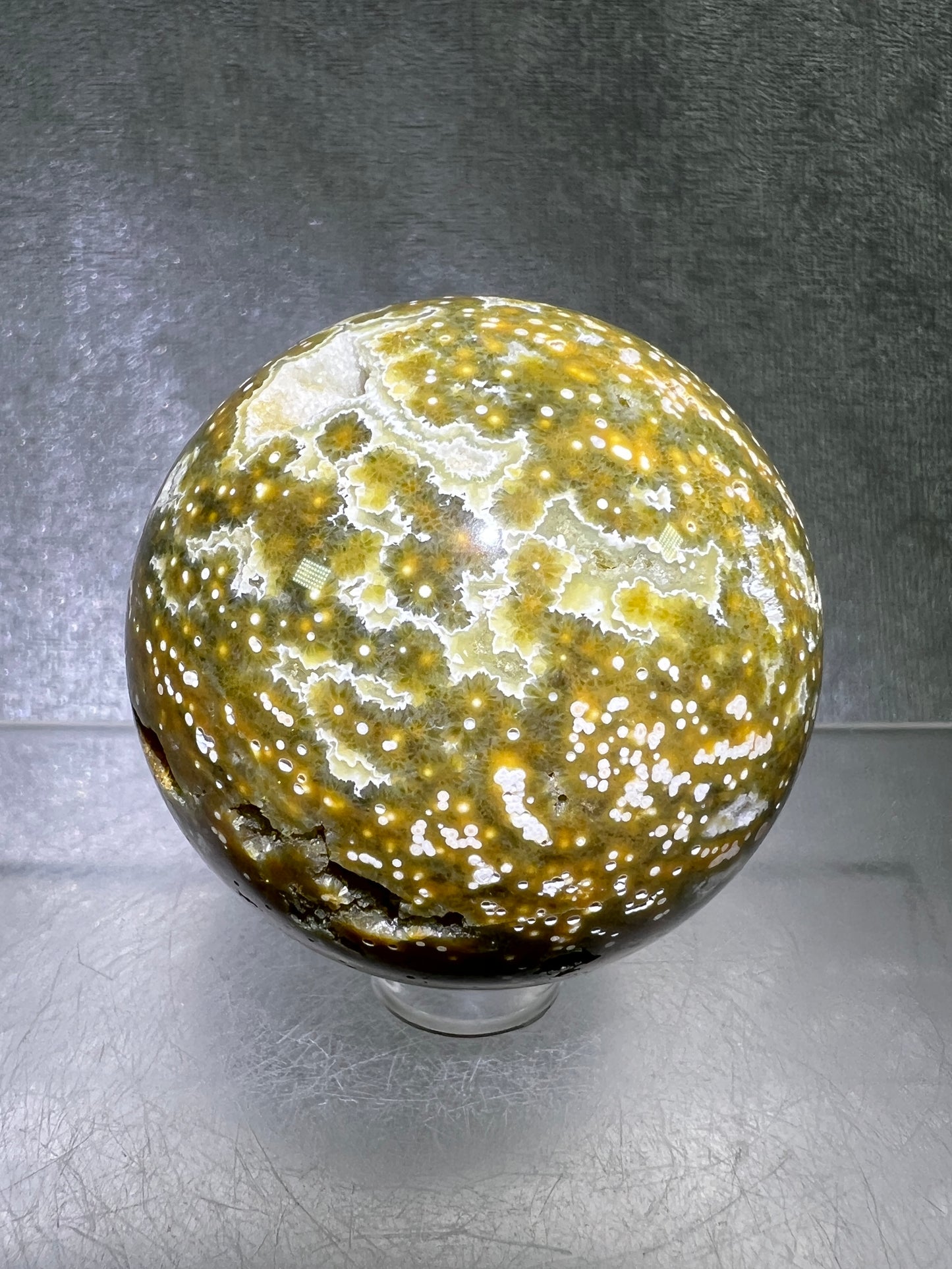 Ocean Jasper Sphere. Beautiful Sugar Druzy Sphere. High Quality Amazing Display Crystal