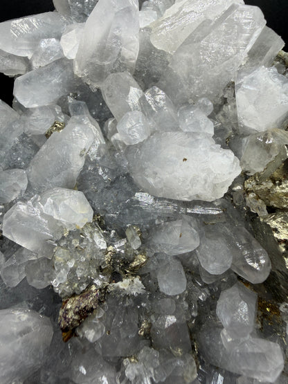Pyrite And Mangano Calcite Display Specimen. Large High Quality Pyrite And UV Reactive Calcite From Peru. Amazing Rare Multi Mineral Specimen.