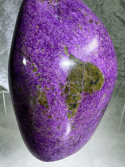 Stichtite In Serpentine Polished Freeform. Gorgeous High Quality Display Crystal. Amazing Atlantisite Freeform.