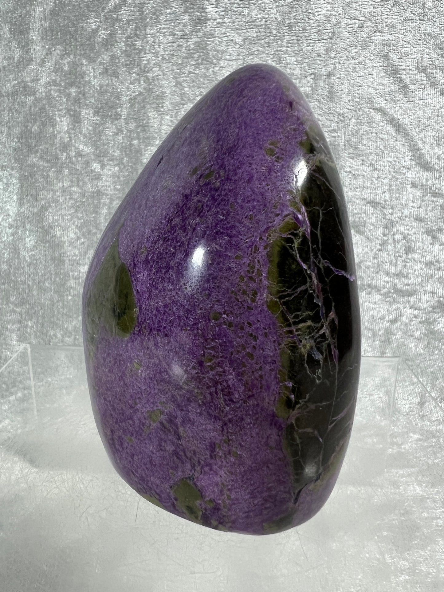 Stichtite In Serpentine Polished Freeform. Gorgeous High Quality Display Crystal. Amazing Atlantisite Freeform.