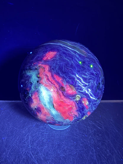 Charoite Crystal Sphere. 50mm. High Quality Beautiful Crystal. Amazing Patterns And Flash. Stunning Rare Crystal
