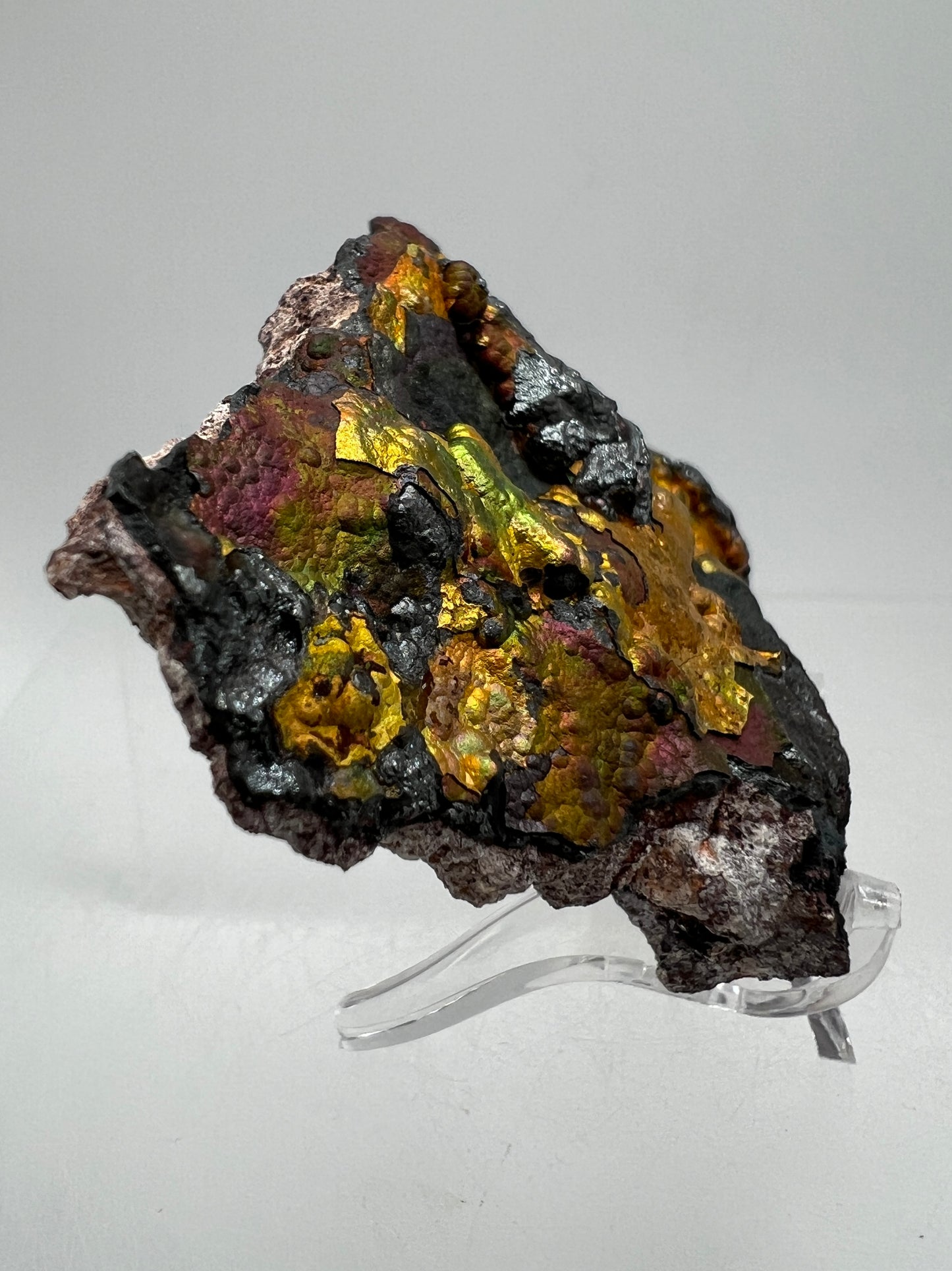 Turgite From Chihuahua, Mexico. Stunning Iridescent Rainbow Flash. Amazing Hematite Goethite Mineral Specimen.