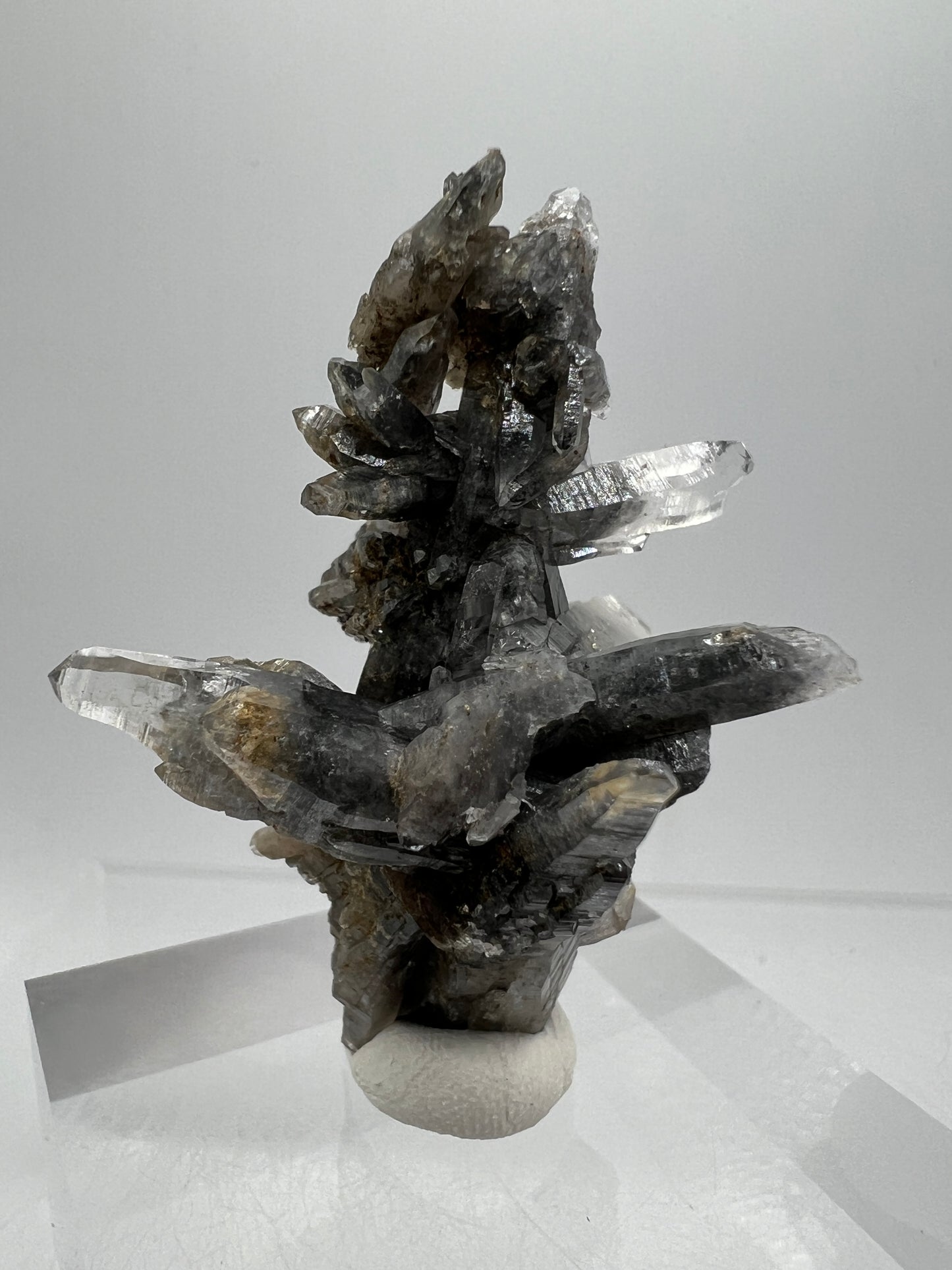 Veracruz Black Phantom Quartz Specimen. New Discovery From Mexico. Very Rare And Limited Collectors Piece. Stunning Display Crystal.