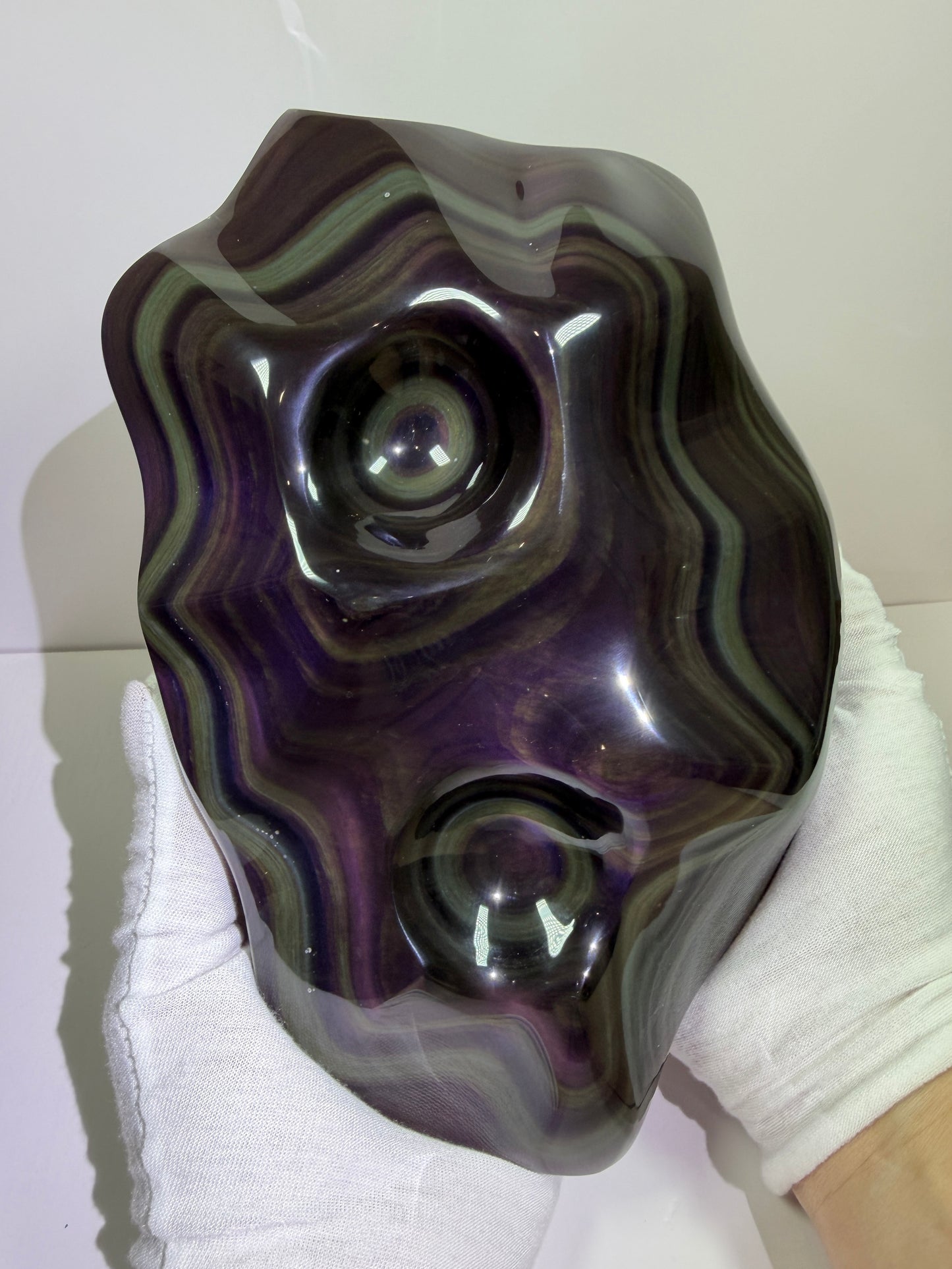 Rainbow Obsidian Freeform. Top Quality Extra Large Statement Piece. Gorgeous One Of A Kind Display Crystal.