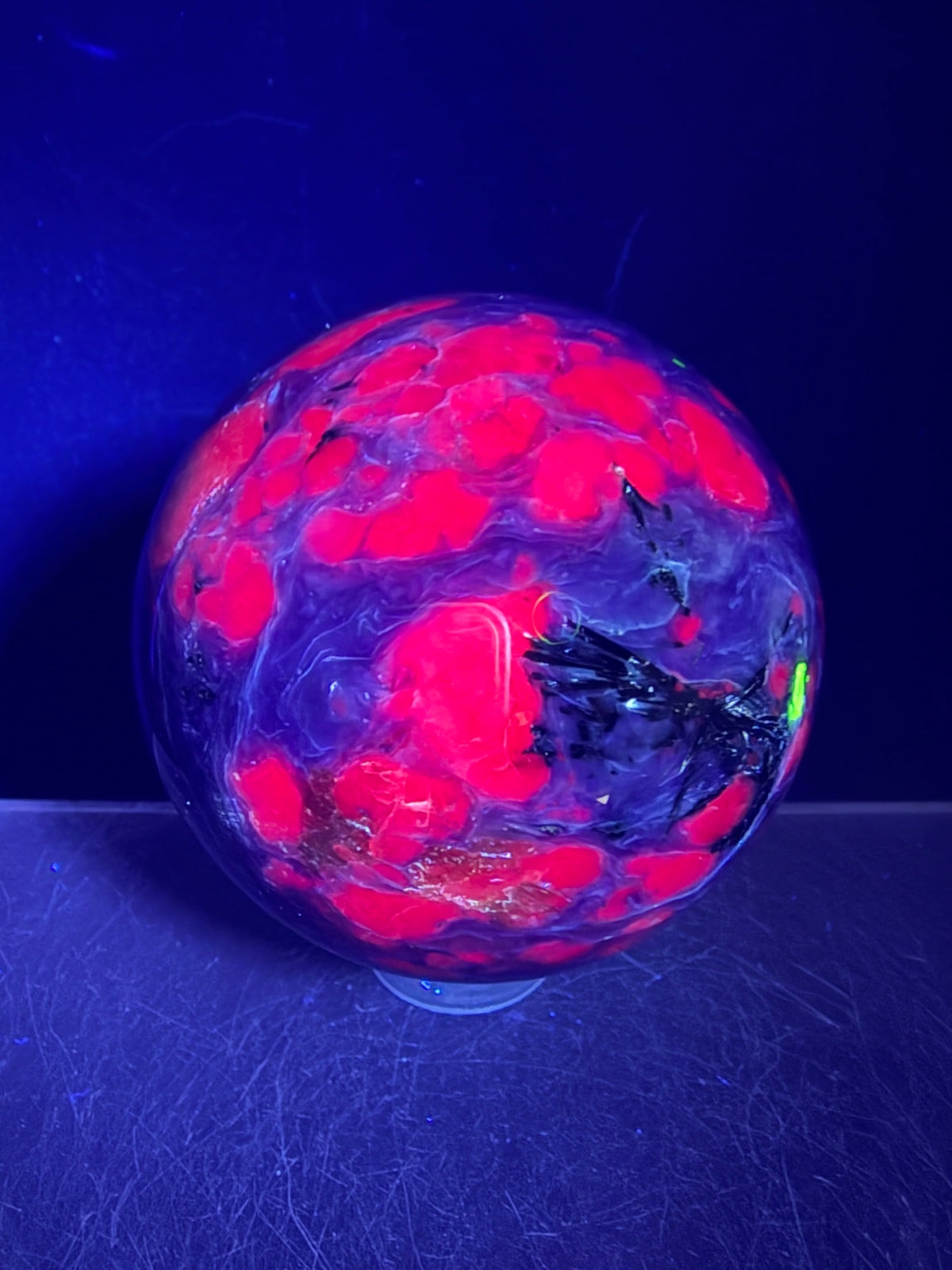 Charoite Crystal Sphere. 50mm. High Quality Beautiful Crystal. Amazing Patterns And Flash. Stunning Rare Crystal