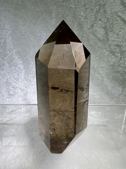 Smoky Quartz Tower. High Quality Tower From Madagascar. Beautiful Rainbows With Excellent Clarity.
