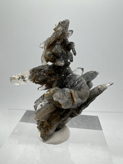 Veracruz Black Phantom Quartz Specimen. New Discovery From Mexico. Very Rare And Limited Collectors Piece. Stunning Display Crystal.