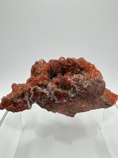 Red Diamond Calcite Specimen. Incredible Flash! Beautiful Calcite Cluster On Matrix. Very Cool Crystal Display Piece.