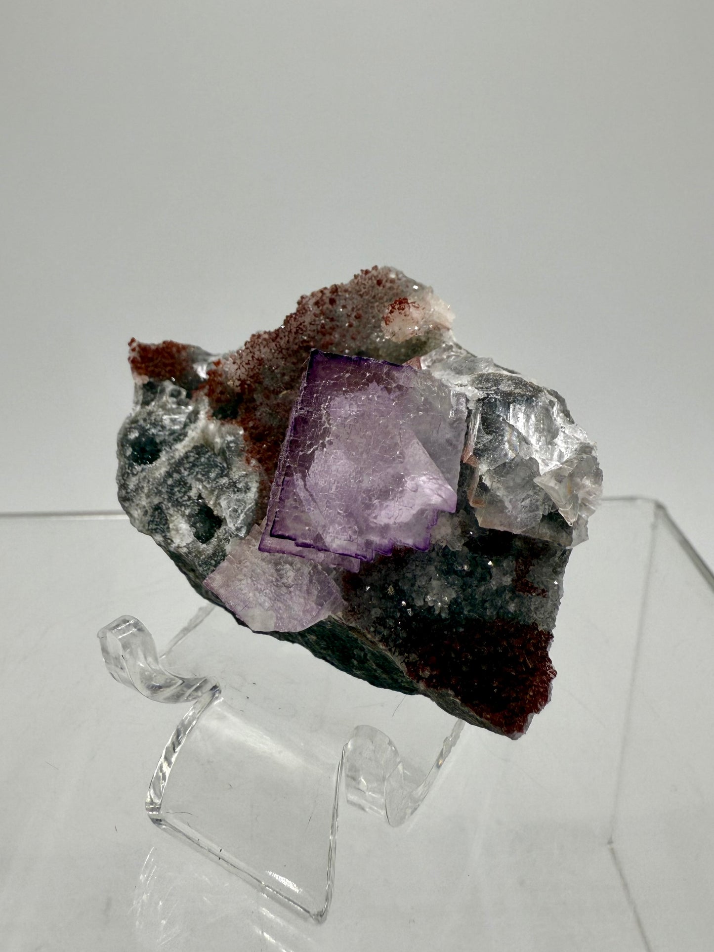 Purple Fluorite Cubes Specimen. Rare El Filo Mexican Fluorite Specimen. Gorgeous Collectible Display Crystal
