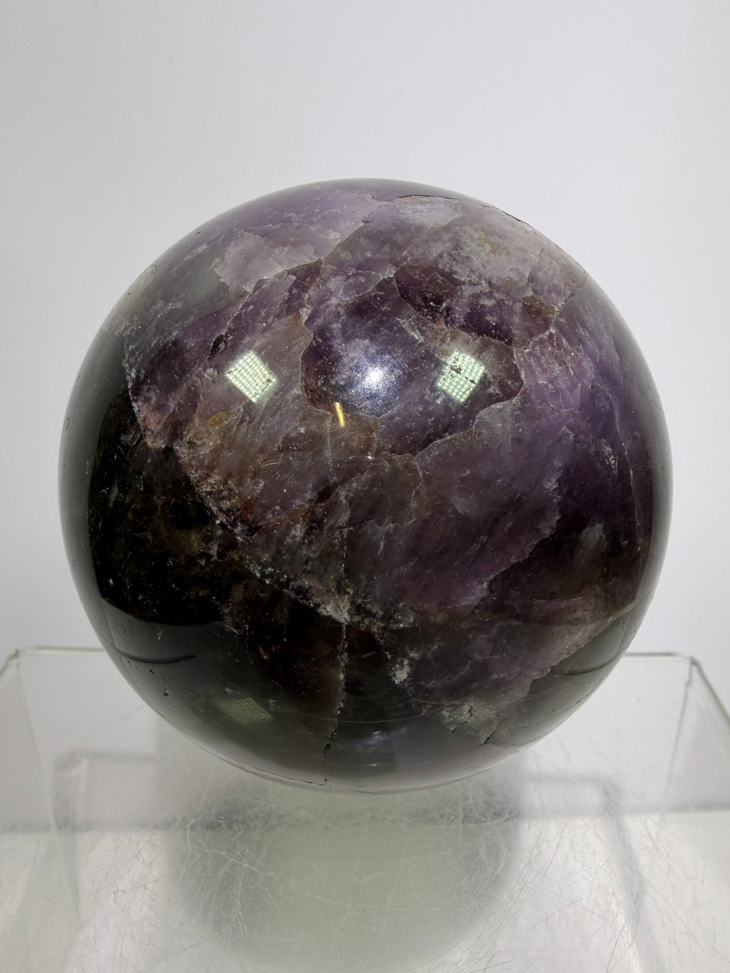 Super Seven Crystal Sphere: 72mm. Rare Melody Stone From Brazil. High Quality Crystal Display Sphere
