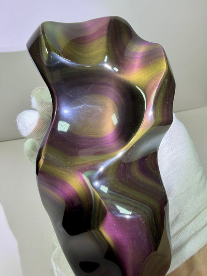 Rainbow Obsidian Freeform. Gorgeous One Of A Kind Display Crystal. Very High Quality Crystal.