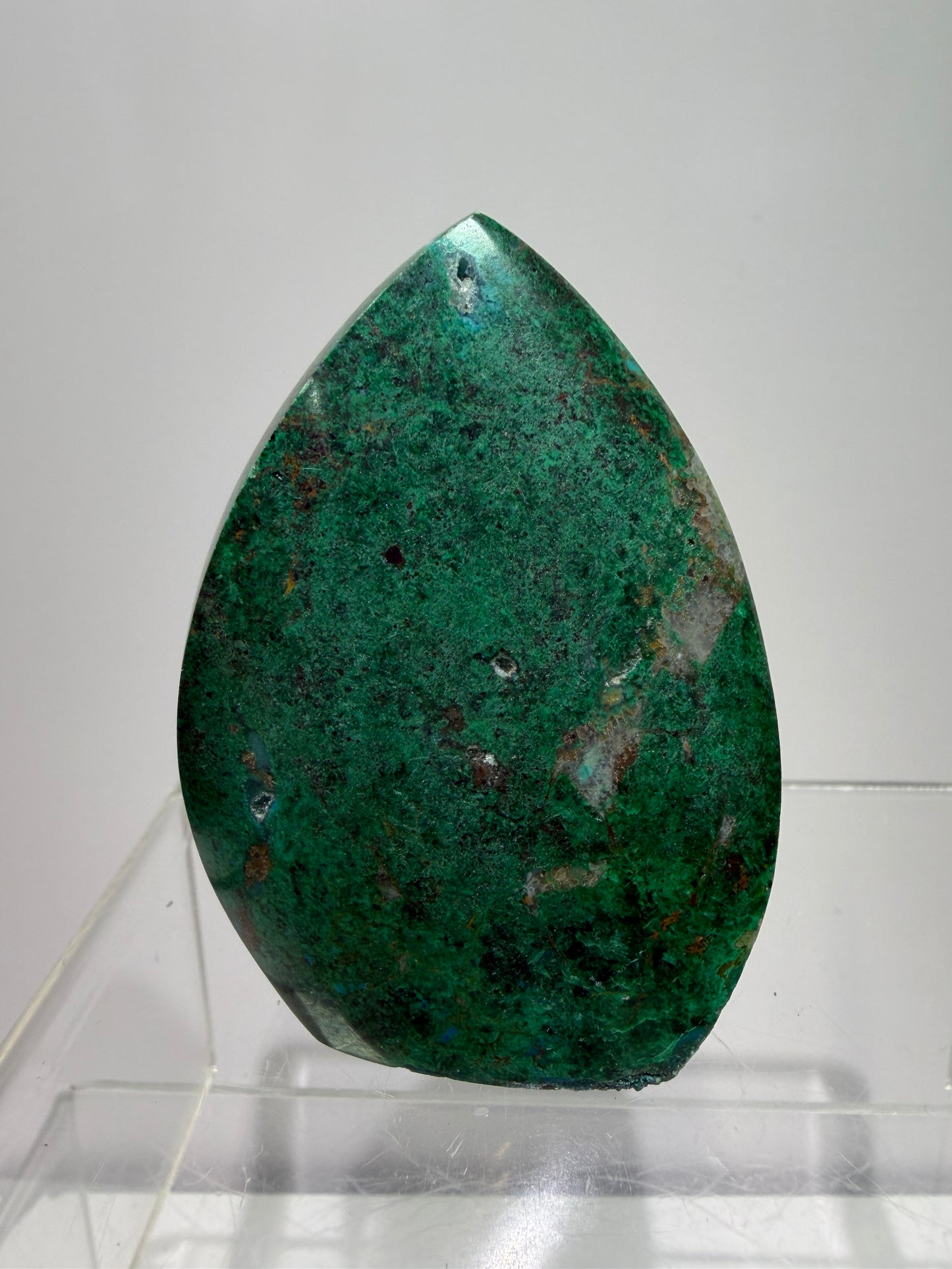 Chrysocolla And Malachite Flame From Peru. Stunning Display Crystal. High Quality Flame With Gorgeous Colors.