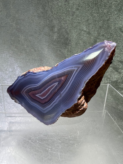Red Sashe River Agate Freeform. Incredible Semi Polished Freeform From Zimbabwe. High Quality Rare Display Crystal