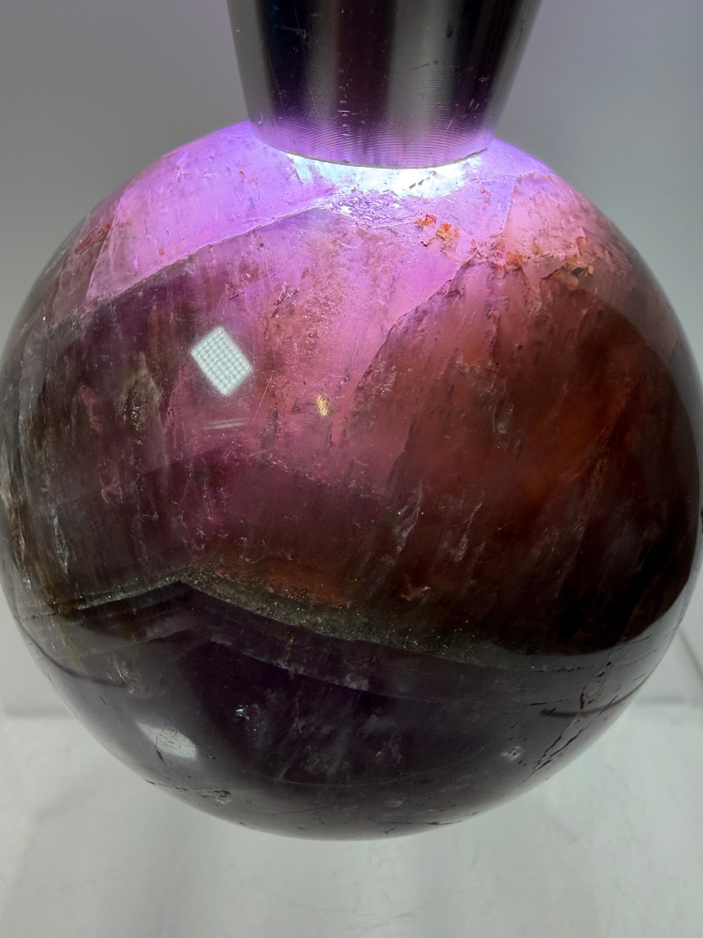 Super Seven Crystal Sphere: 72mm. Rare Melody Stone From Brazil. High Quality Crystal Display Sphere