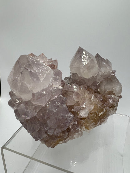 Spirit Quartz Cluster. Very High Quality Mineral Specimen. Amazing Points With Hematite Inclusions. Beautiful Cactus Quartz, Fairy Quartz From South Africa.