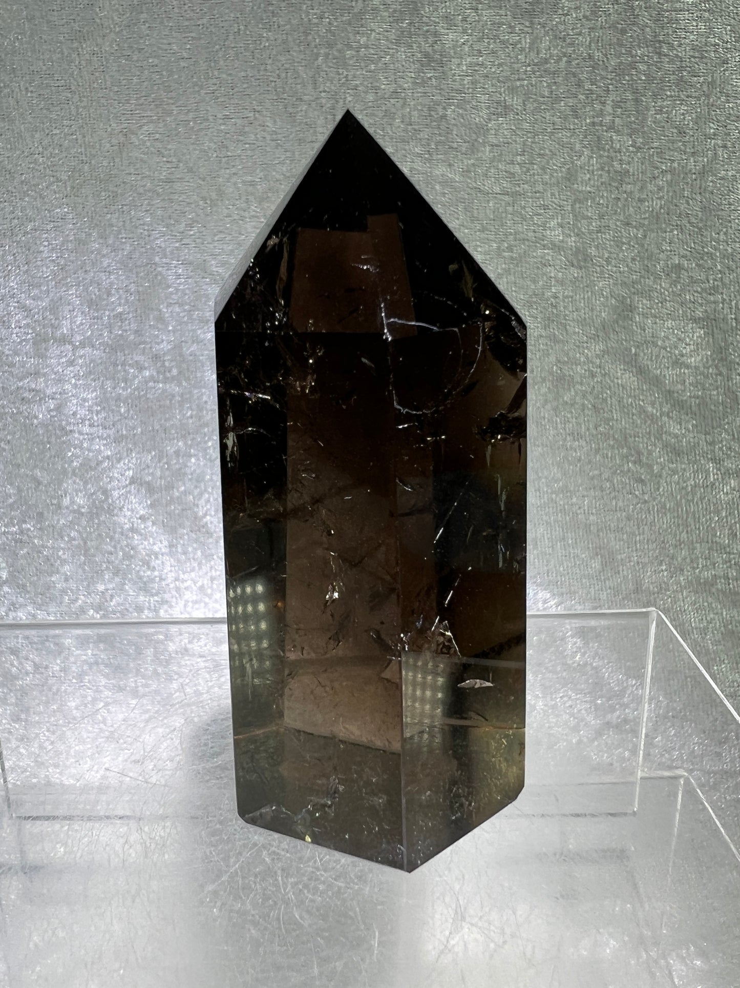 Smoky Quartz Tower. Dark Smoky With Nice Rainbows. High Quality Tower From Madagascar.