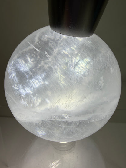 Clear Fluorite Sphere. 60mm. Very Rare Fluorite Display Crystal. High Quality Fluorite From China.