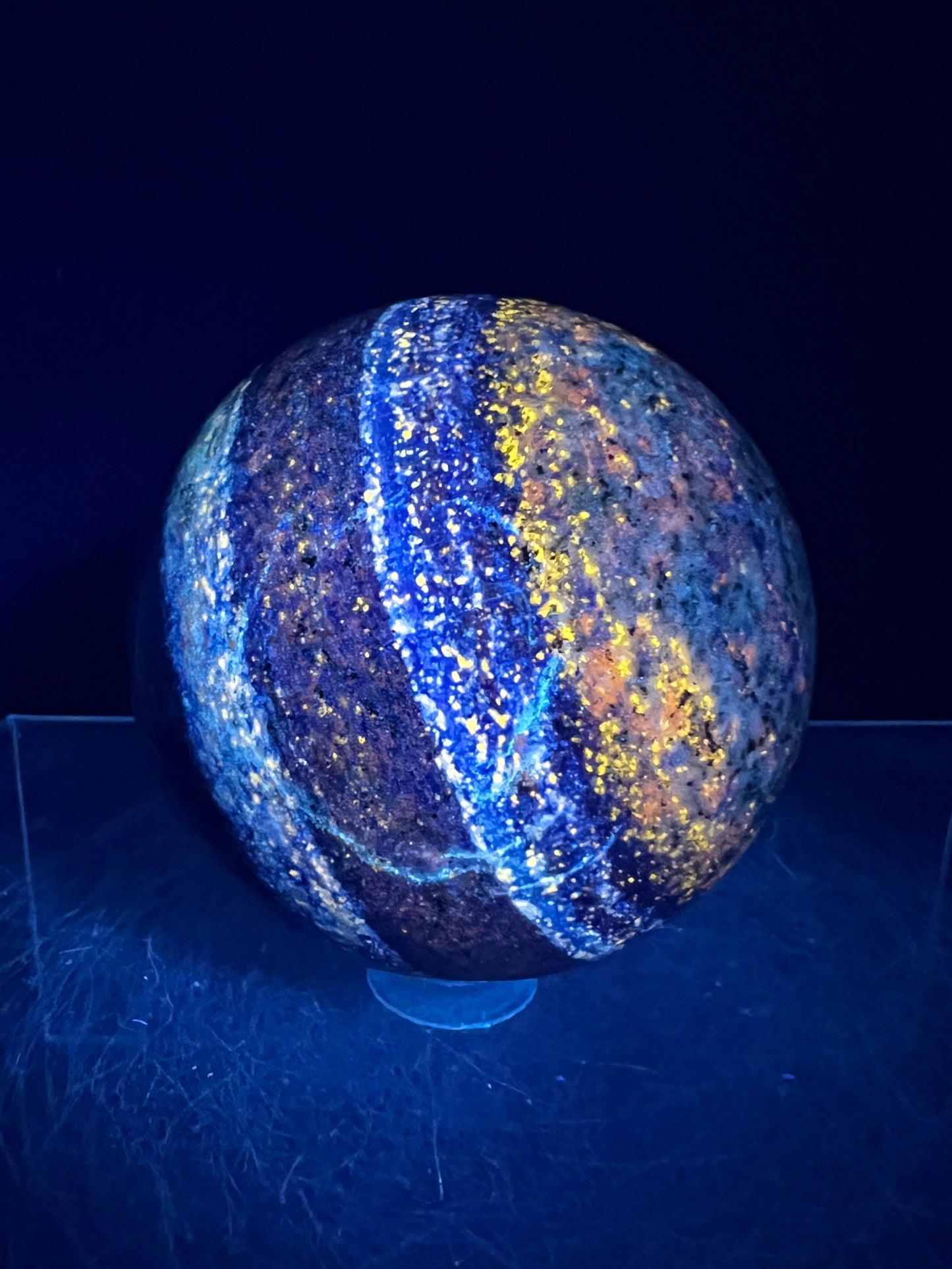 Lapis Lazuli Crystal Sphere. 59mm. Very High Quality Crystal. Stunning Bright Blue With Gorgeous Pyrite