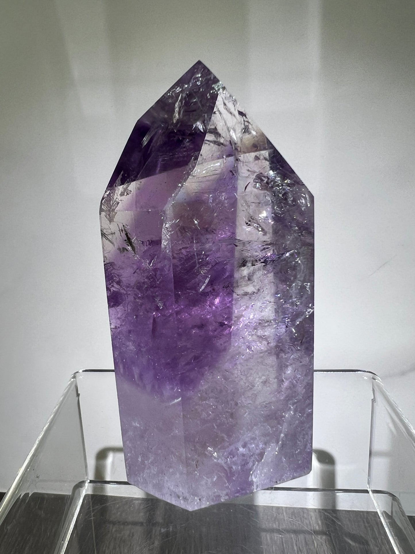 Phantom Amethyst Tower. Rare Amethyst With Amazing Rainbows. High Quality Beautiful Crystal.