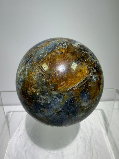 Kyanite Crystal Sphere. 58mm. Amazing Blue Kyanite Display Sphere. Rare Crystal With Stunning Flash
