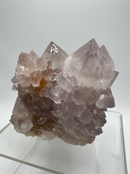 Spirit Quartz Cluster. Very High Quality Mineral Specimen. Amazing Points With Hematite Inclusions. Beautiful Cactus Quartz, Fairy Quartz From South Africa.