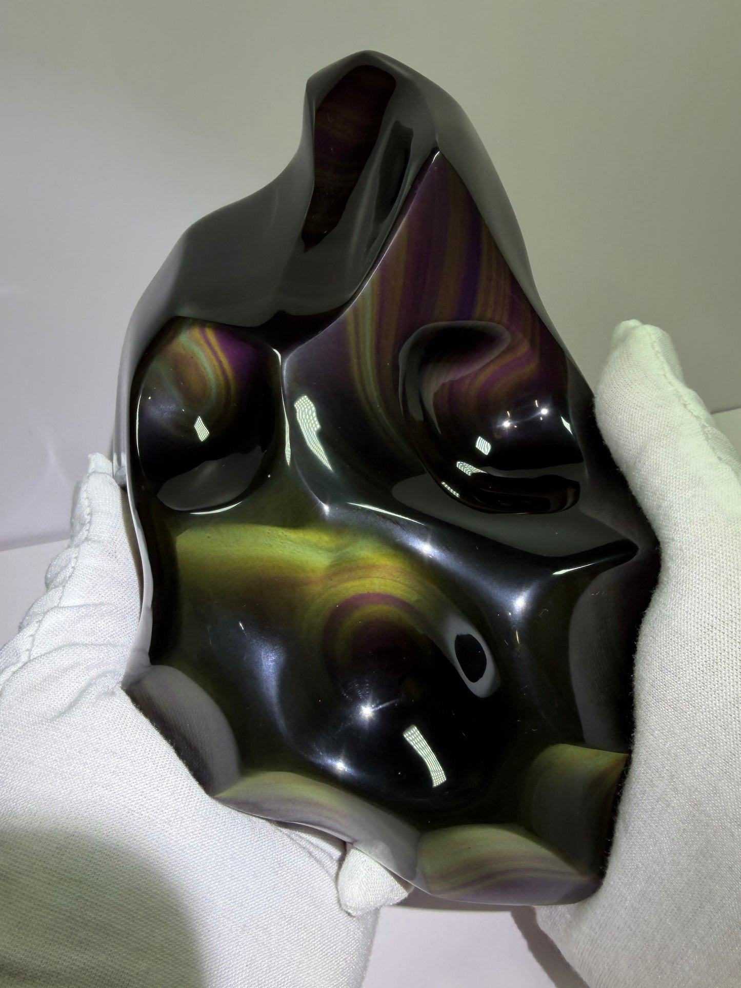 Rainbow Obsidian Freeform. Top Quality Large Statement Piece. Gorgeous One Of A Kind Display Crystal.