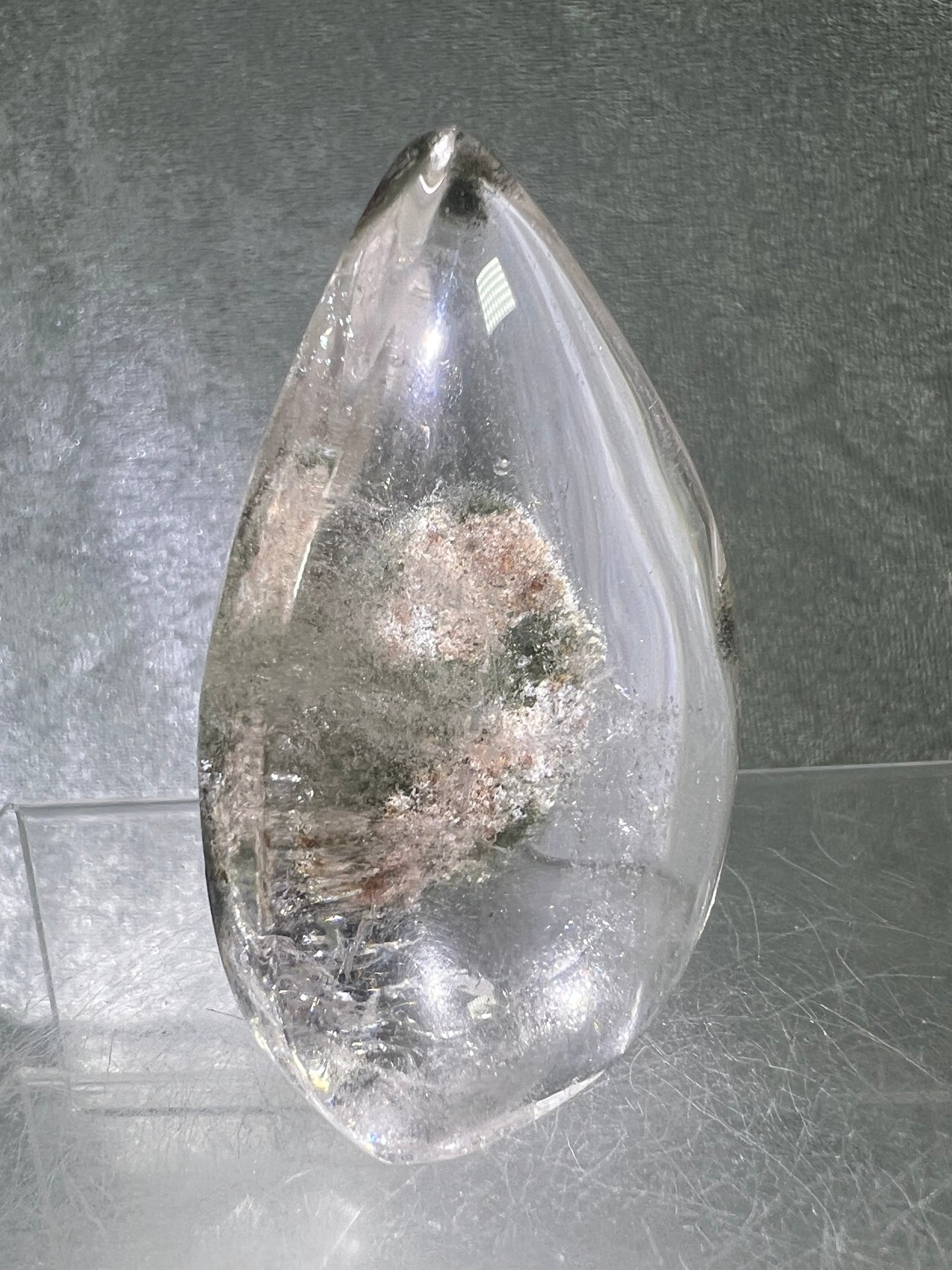 Garden Quartz Crystal Flame. Gorgeous Four Seasons Landscape. Rare Lodolite Quartz Flame