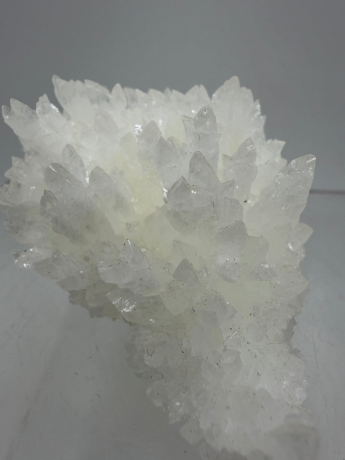 White Aragonite Crystal Specimen. Gorgeous Cave Calcite From Mexico.