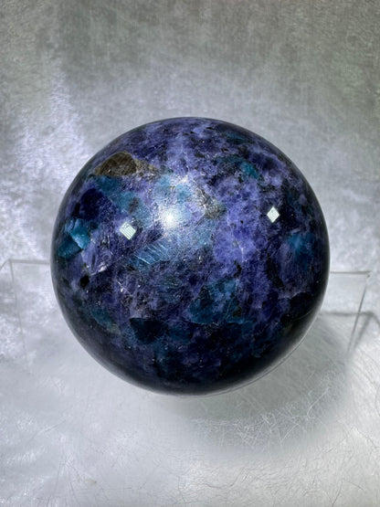 Iolite Crystal Sphere. 62mm. Beautiful Rare Water Sapphire From Madagascar. Amazing Rare Cordierite Display Sphere.