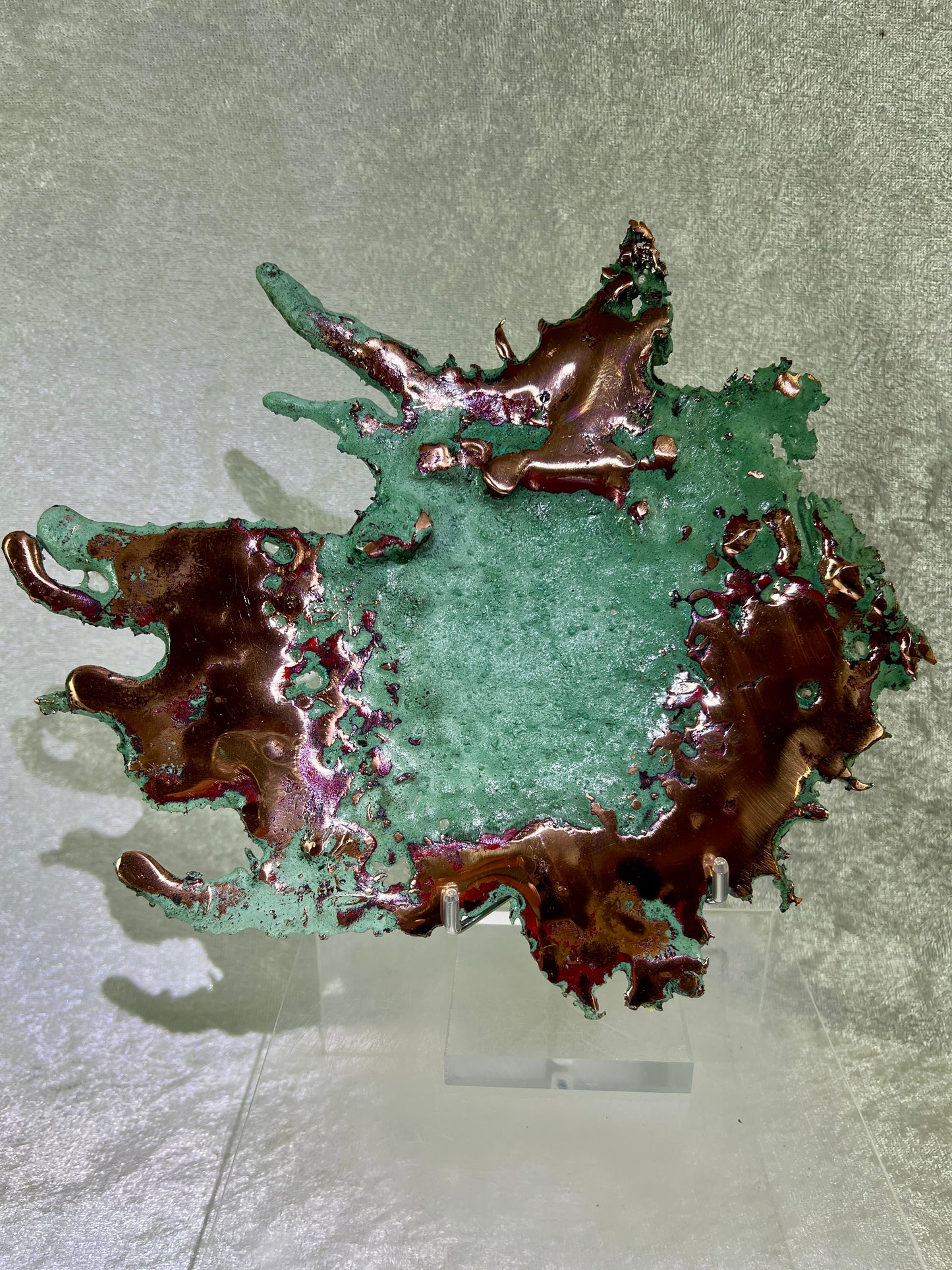 Copper Splash Freeform Sculpture. Amazing Copper Art. One Of A Kind Mineral Display