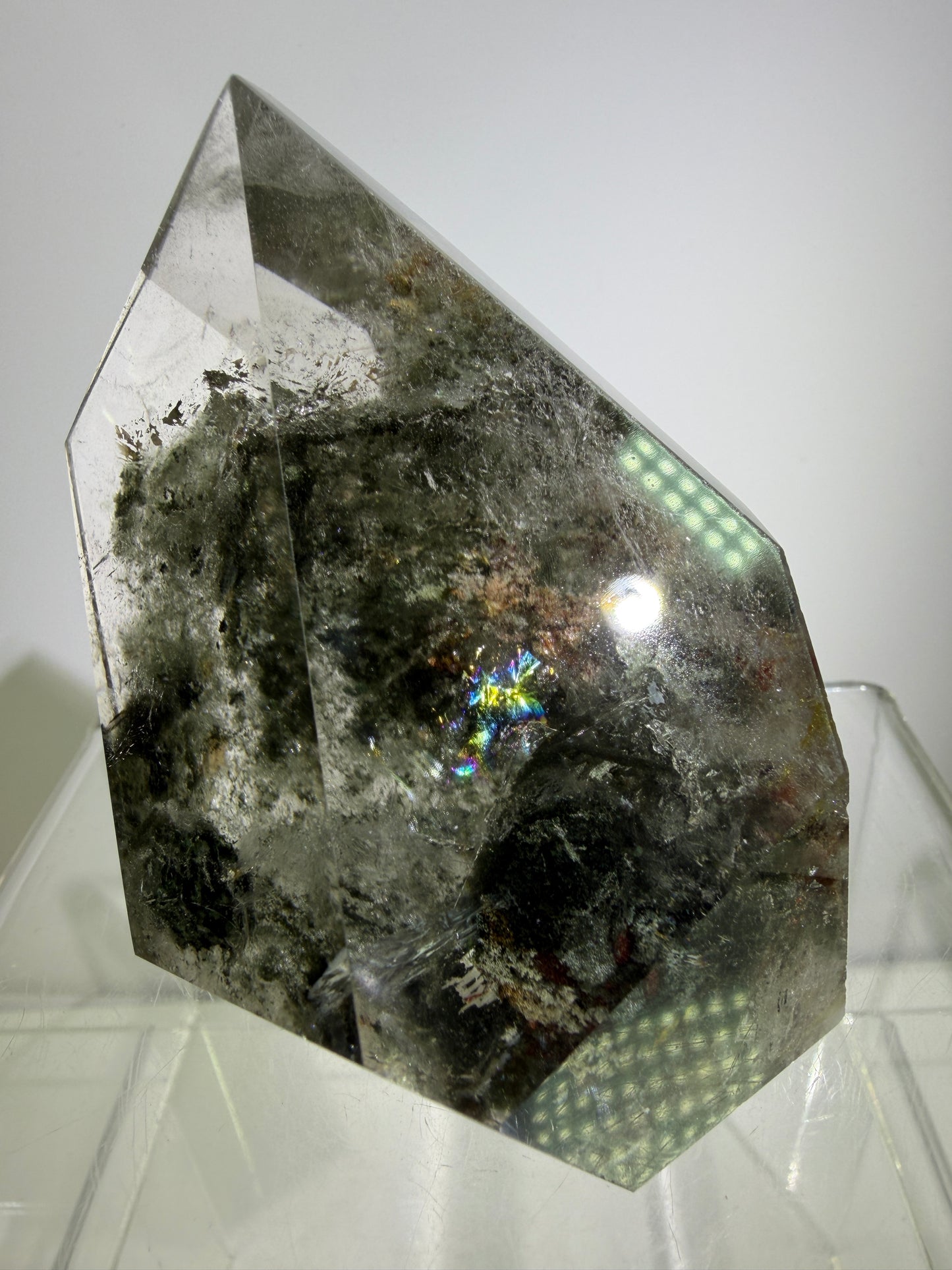 Garden Quartz Polished Freeform. Beautiful Four Seasons Landscape. High Quality Crystal. Very Full And Colorful.