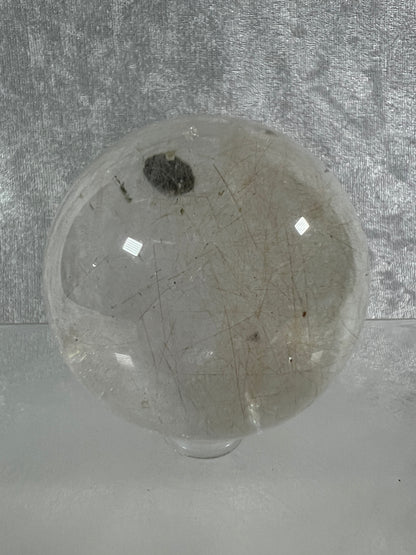 Rutile Quartz Sphere. 56mm. High Quality Golden Rutilated Quartz With Mica Inclusions. Gorgeous Rare Display Sphere