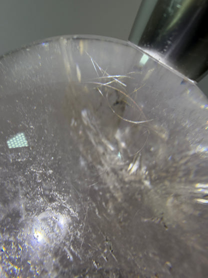 Rutile Quartz Sphere. 82mm. Stunning Large Display Sphere. Gorgeous Light Smoky Rutile Quartz