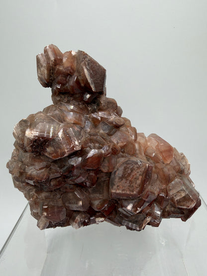 Chocolate Calcite Specimen. Very High Quality Cubic Hematite Calcite Cluster. Stunning Crystal Display Specimen